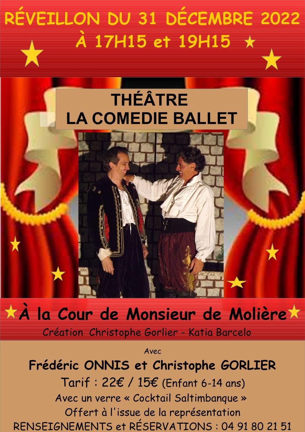 Affiche reveillon 31 decembre 2022 theatre la comedie ballet